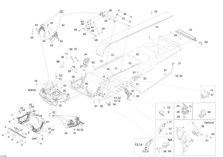 Snowmobiles lynx  -  - Frame