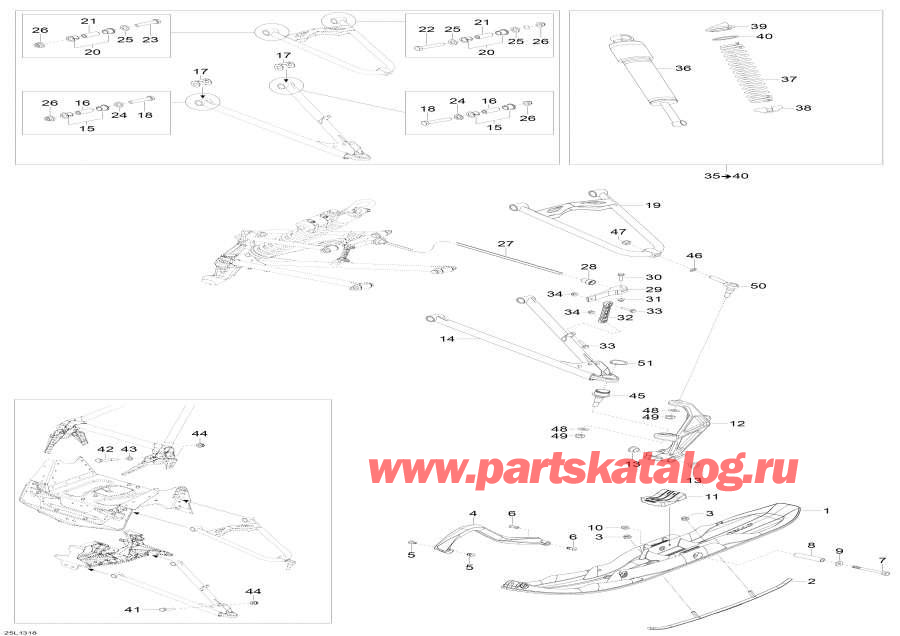 Snowmobile lynx  - Front Suspension And Ski -    