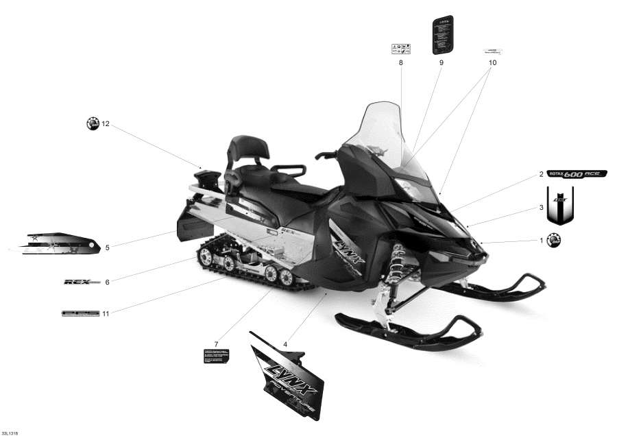 Snowmobile Lynx  - Decals