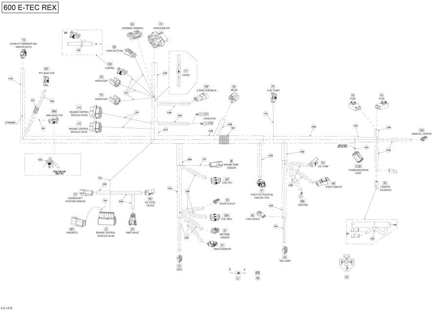 Snowmobile Lynx  - Electrical Harness / ��������� - ���� ��������