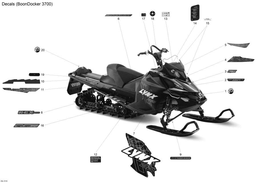 Snowmobile   - Decals (3700)