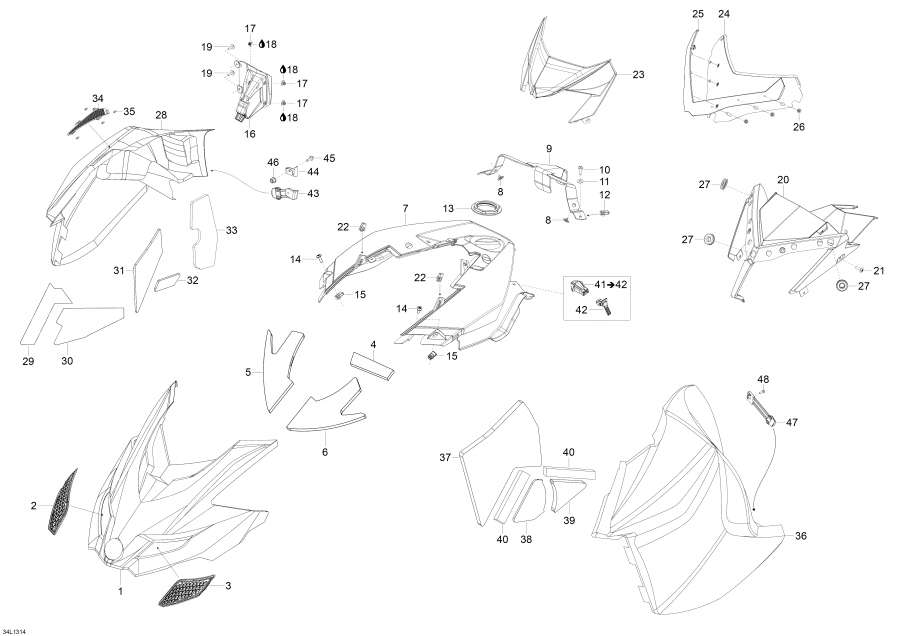 Snowmobiles Lynx  - Hood / Hood