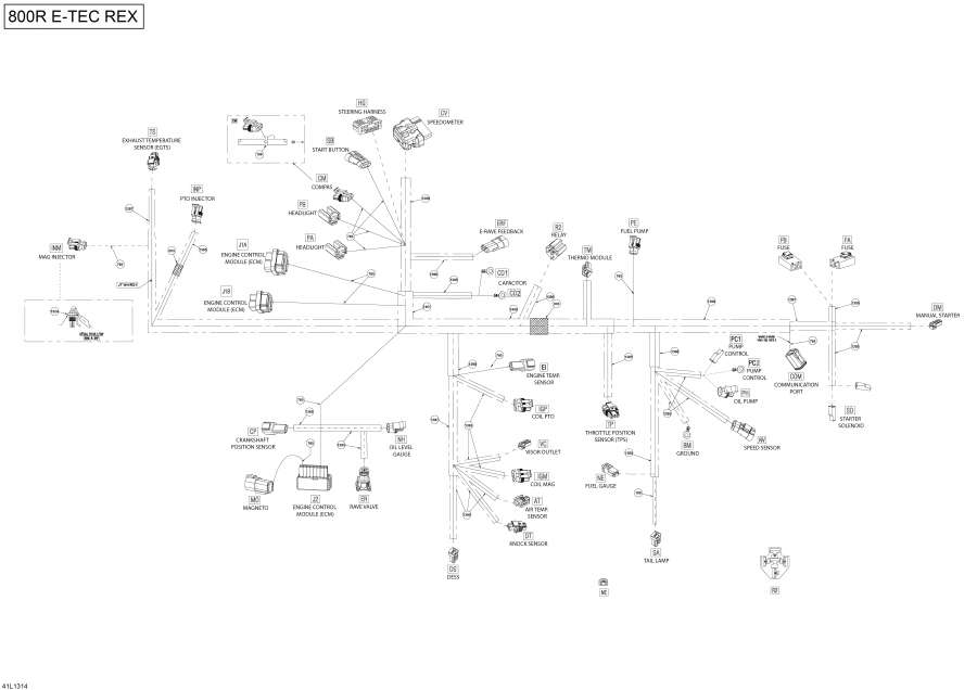 Snowmobile Lynx  - Electrical Harness -  -  