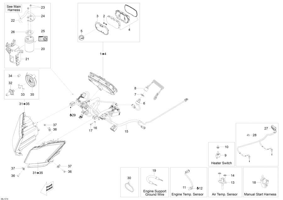 Snowmobiles lynx  - Electrical System