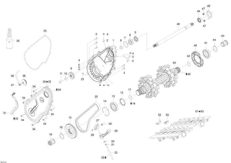 Snow mobile Lynx  - Drive System - Drive System