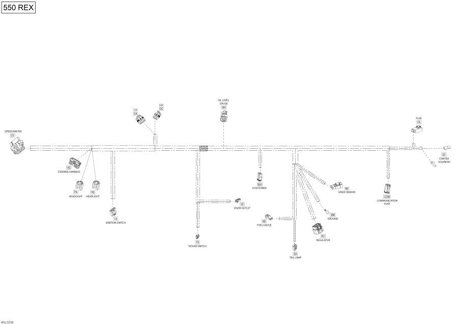 Snow mobile lynx  - Electrical Harness - ��������� - ���� ��������