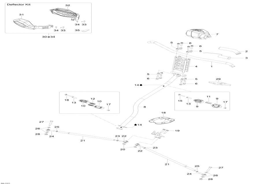 Snowmobiles Lynx  - Steering System