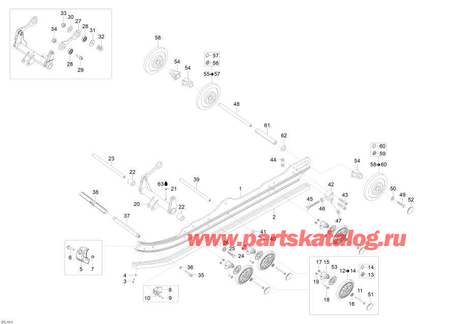 Snowmobiles �����  - Rear Suspension / ������ ��������