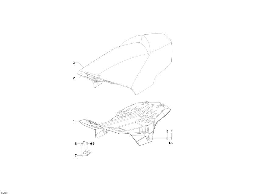 Snow mobile   - Seat / 