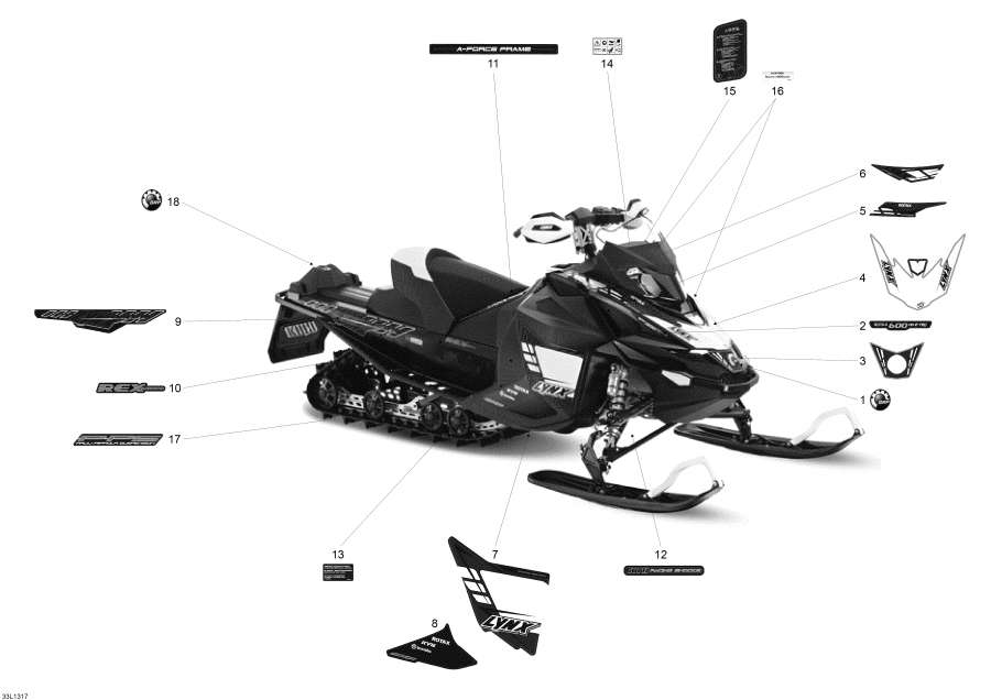 Snow mobile   - Decals / 