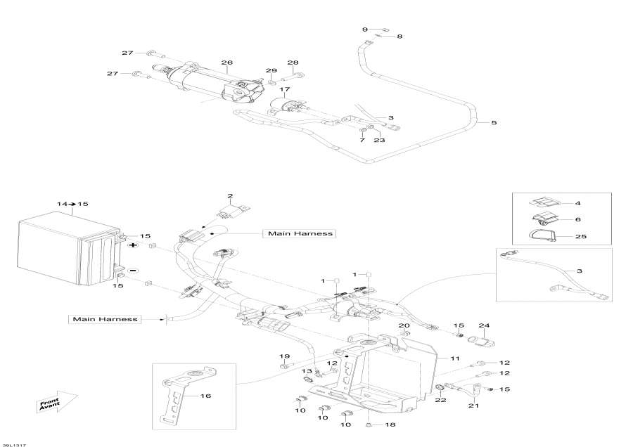 Snowmobile Lynx  - Battery And Starter