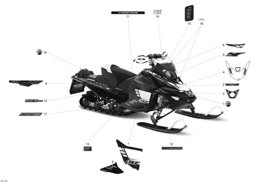 Snowmobiles   -  / Decals