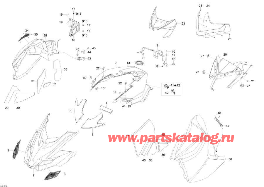 Snowmobiles lynx  - Hood / Hood