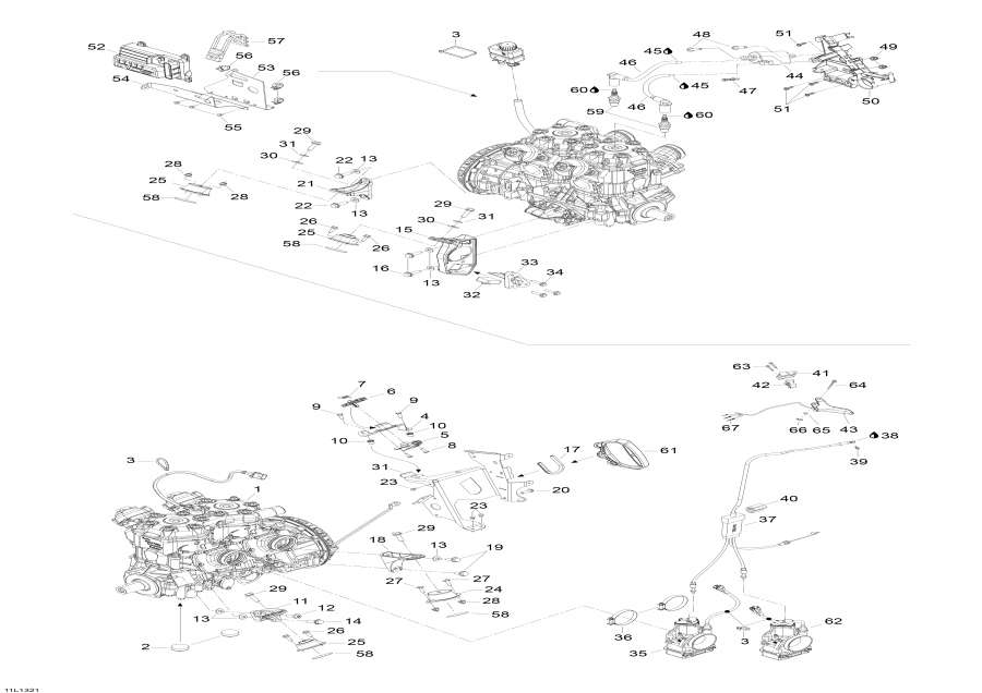 Snowmobile Lynx  - ��������� � ��������� S����port / Engine And Engine Support