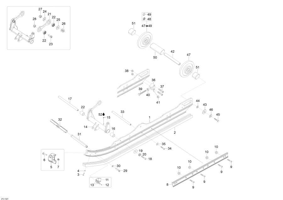 Snow mobile Lynx  - Rear Suspension