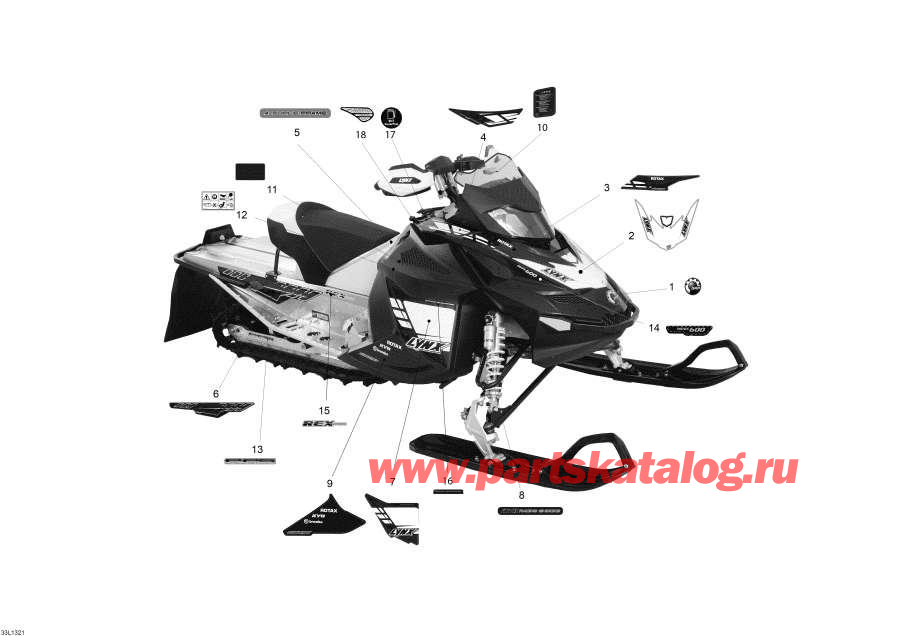 Snowmobiles lynx  -  / Decals