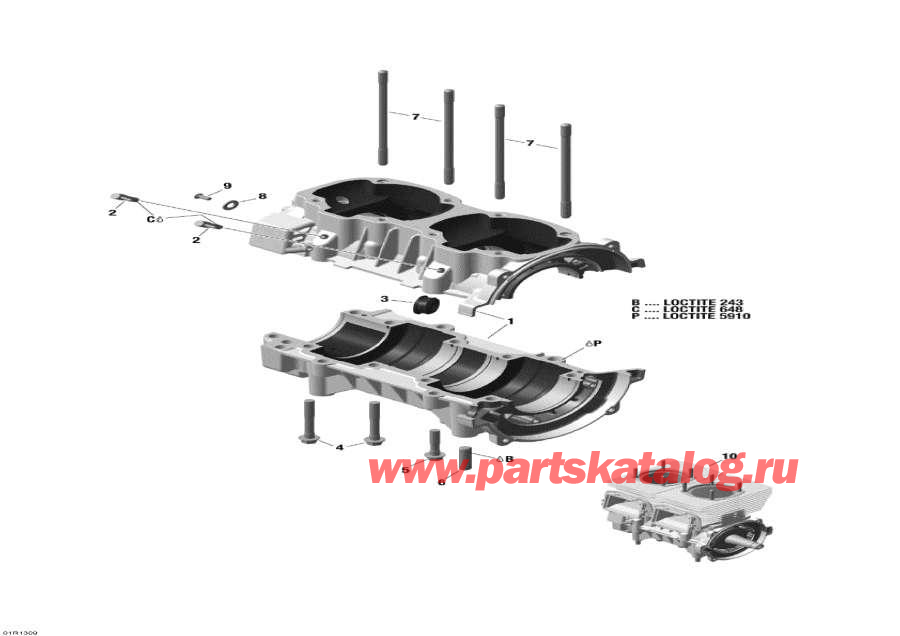 Snow mobile Lynx  - ������ ��������� / Crankcase