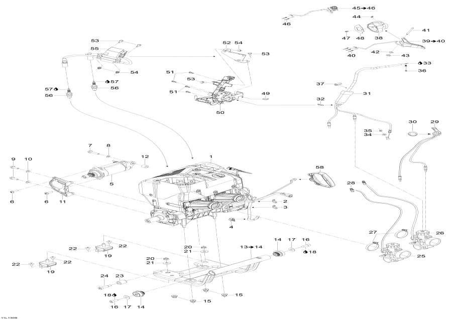 Snowmobiles Lynx  - Engine And Engine Support