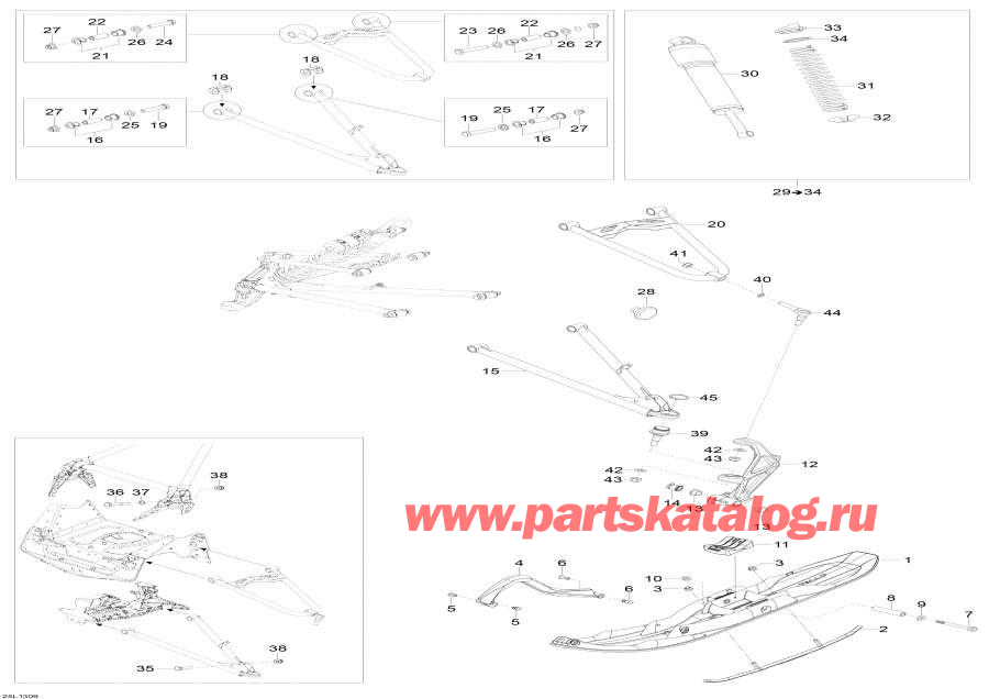 Snow mobile   - Front Suspension And Ski