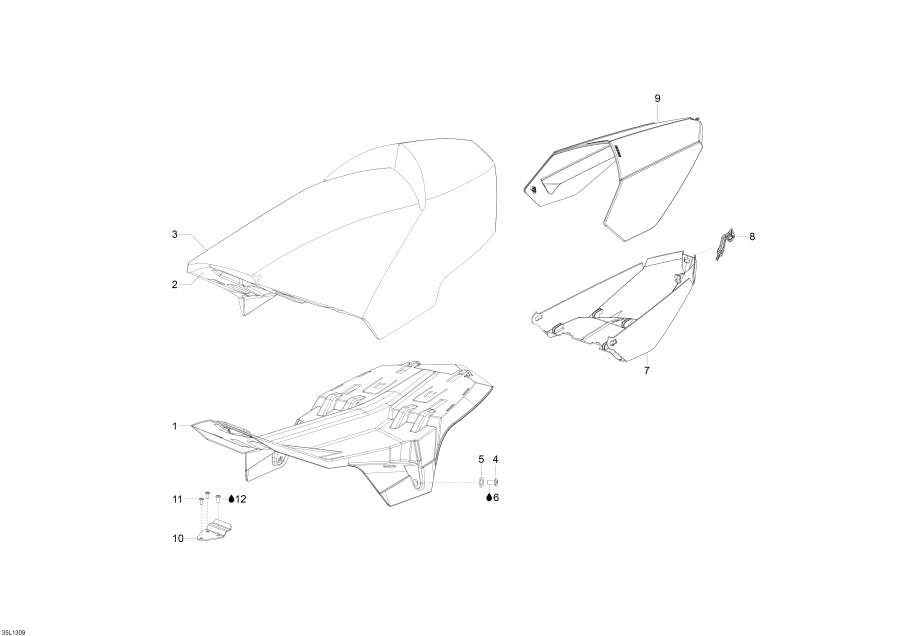 Snowmobiles lynx  - Seat