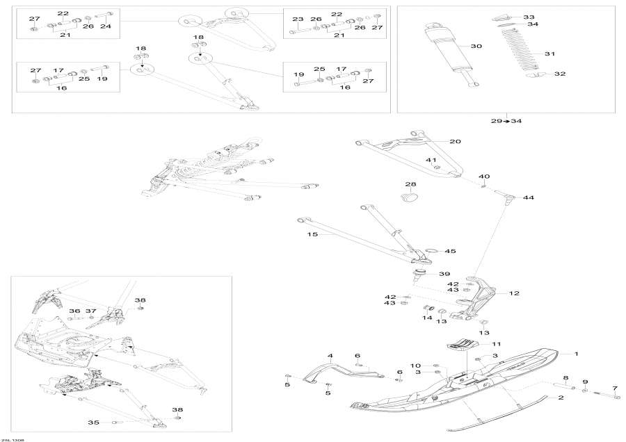 Snow mobile Lynx  -     - Front Suspension And Ski