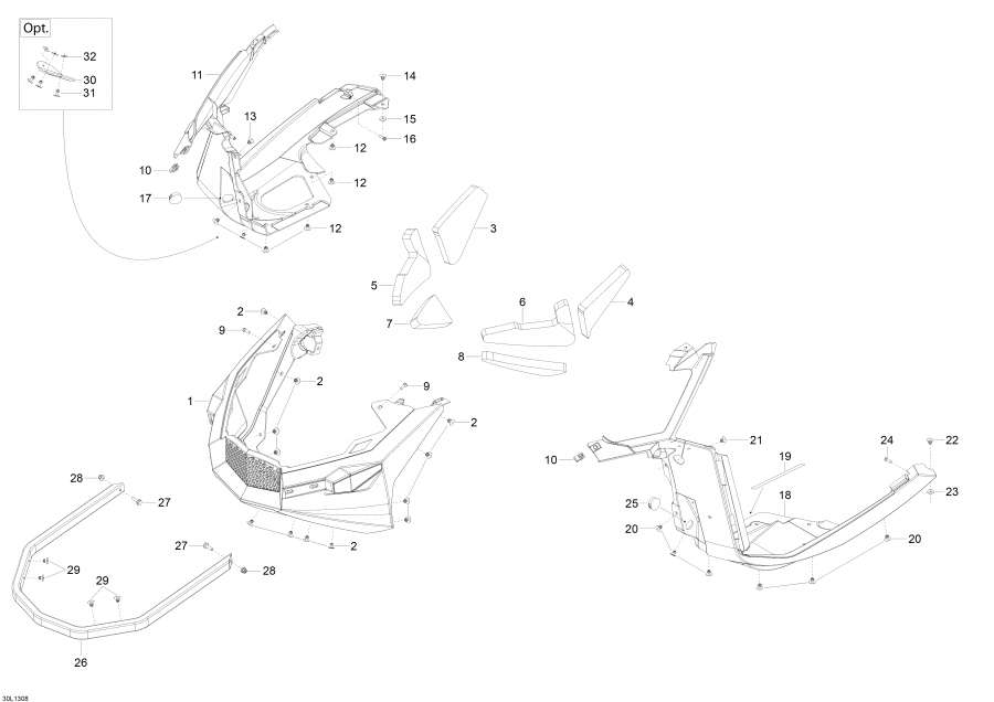 Snowmobiles lynx  - Bottom Pan -  