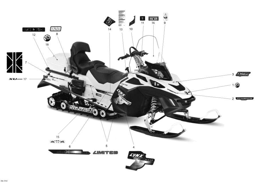 Snowmobiles   - Decals