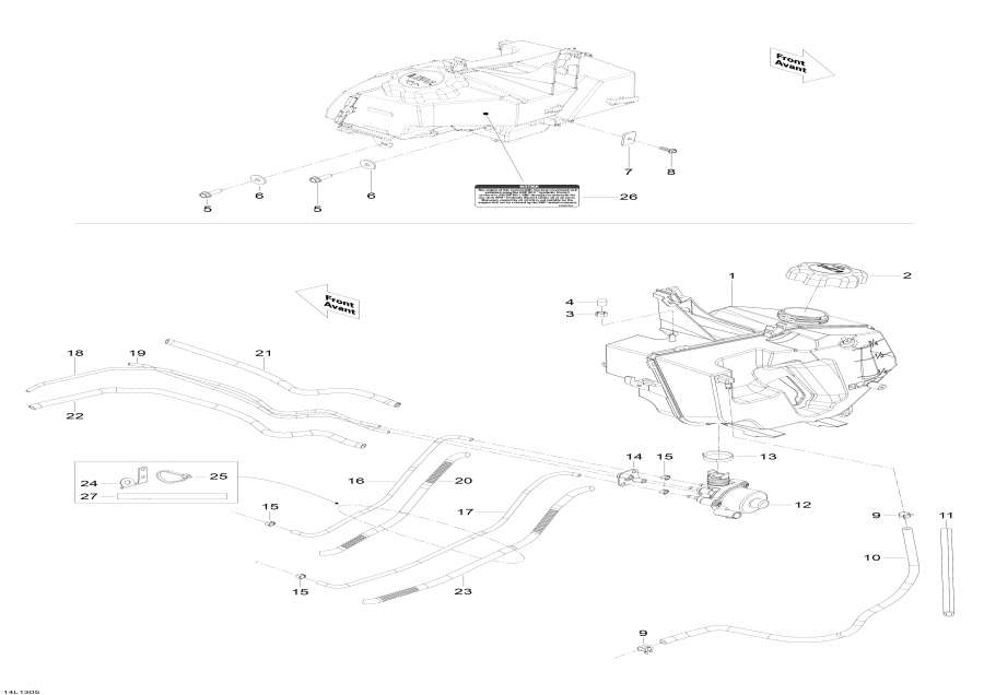 Snowmobiles lynx  - Oil System