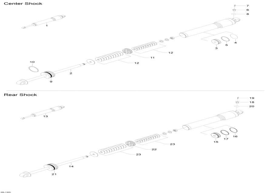 Snowmobile lynx  - Rear Shocks / Rear Shocks