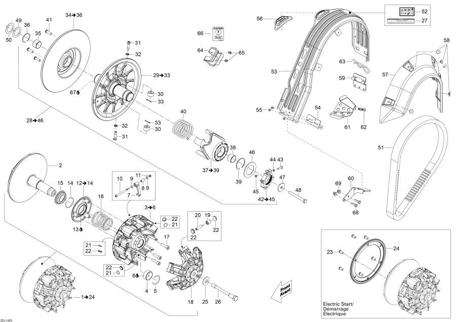 Snowmobile   - Pulley System -  System