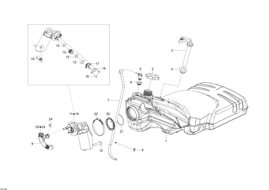 Snow mobile Lynx  -  ,Fuel System