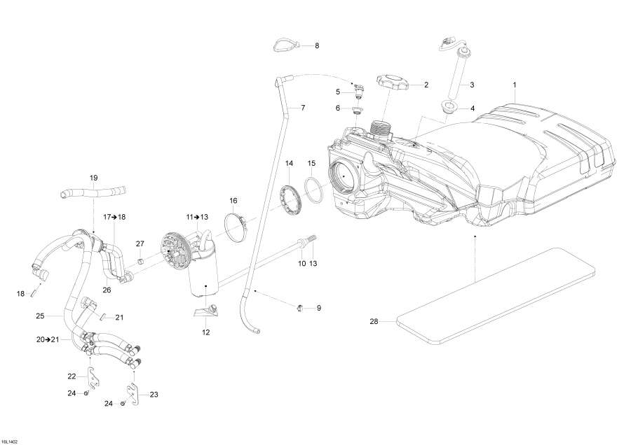 Snow mobile lynx  - Fuel System -  