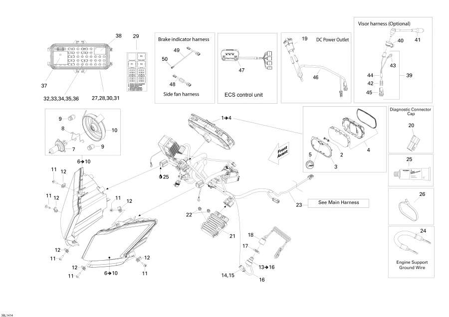 Snowmobiles lynx  -  System - Electrical System