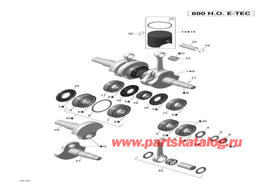 Snow mobile   -    - crankshaft And Pistons