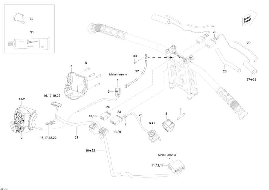 Snowmobiles   - Steering Wiring Harness -   Wi  