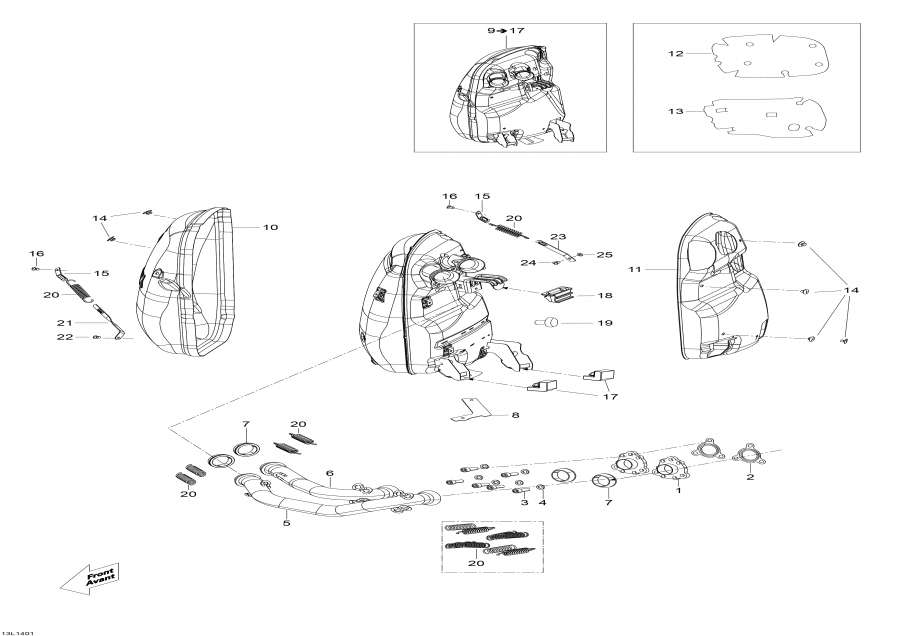 Snowmobiles lynx  - Exhaust System