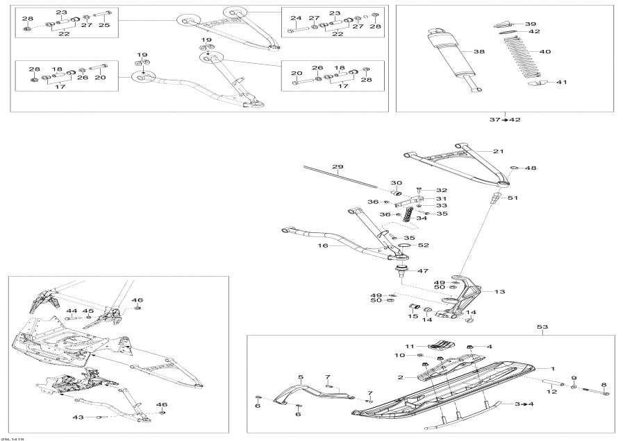 Snowmobiles �����  - Front Suspension And Ski - �������� �������� � ����