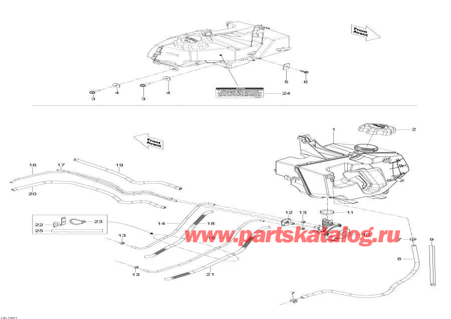 Snow mobile Lynx  - Oil System - Oil System