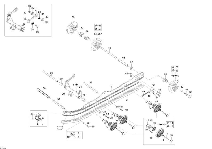 Snowmobiles Lynx  - Rear Suspension