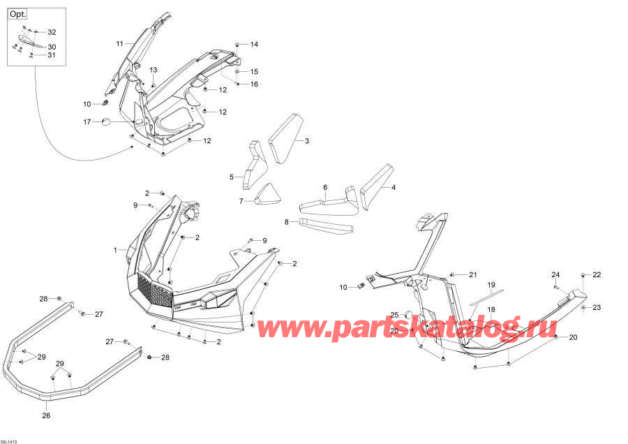 Snowmobile Lynx  - Bottom Pan /  