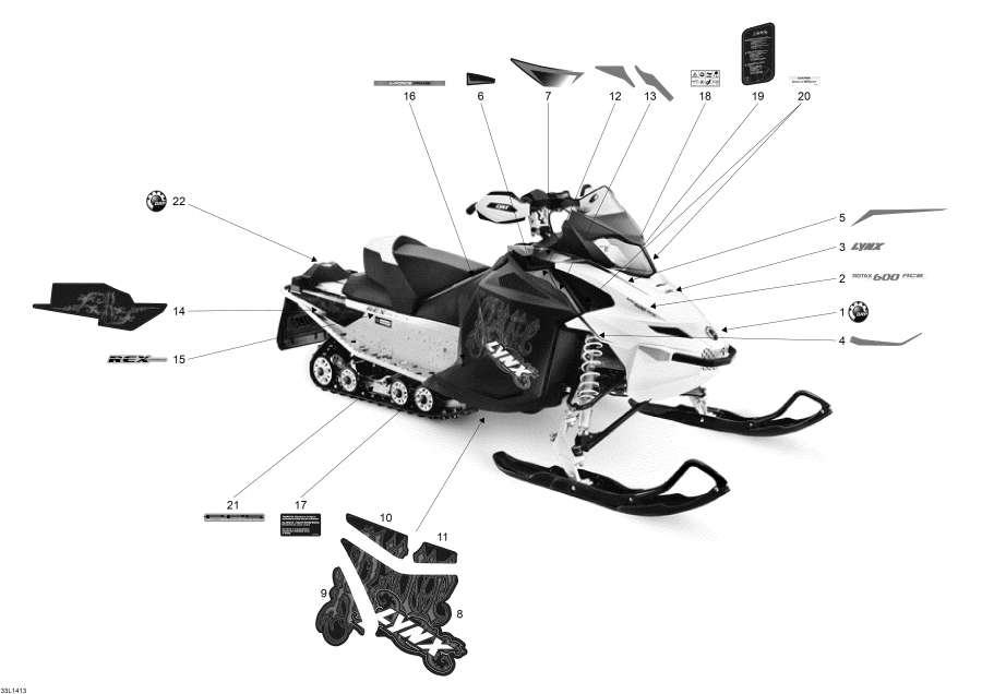 Snowmobiles lynx  -  - Decals