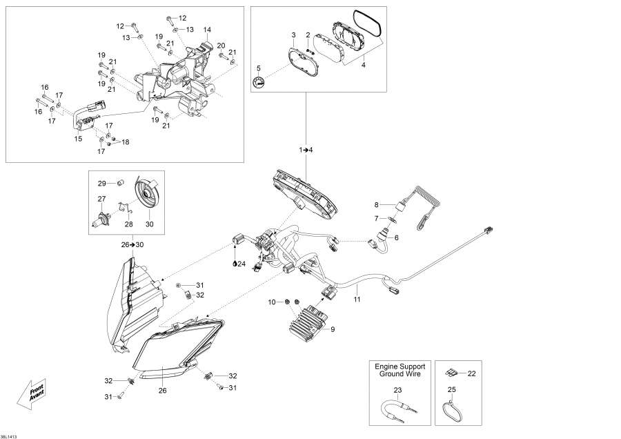 Snow mobile Lynx  -  System - Electrical System