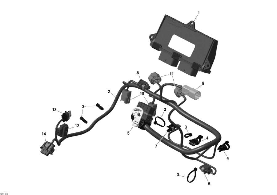 Snowmobile lynx  -     Electronic Module - Engine Harness And Electronic Module