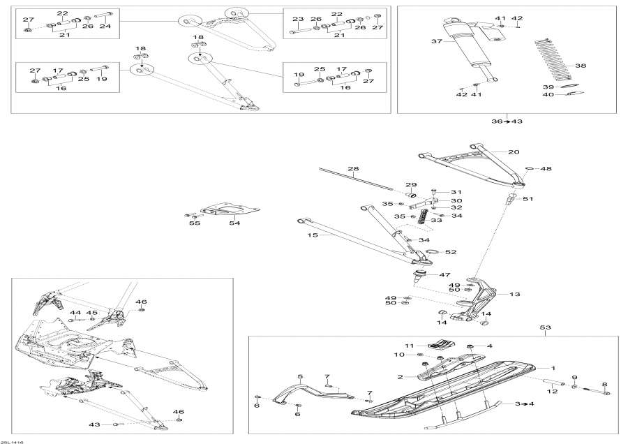 Snowmobile �����  - Front Suspension And Ski