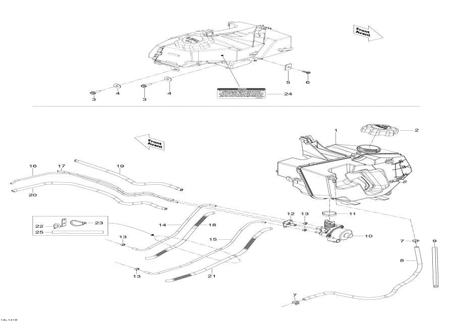 Snow mobile Lynx  - Oil System - Oil System