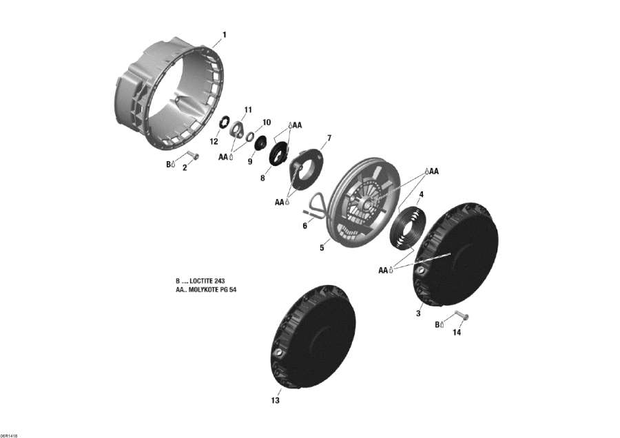 Snow mobile Lynx  - Rewind  - Rewind Starter