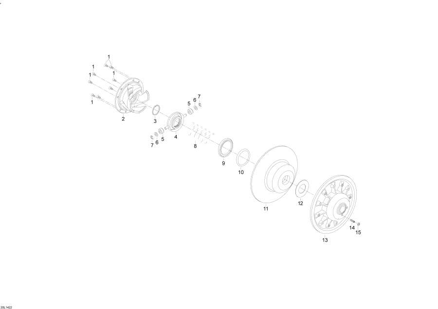 Snowmobile Lynx  - Driven Pulley -  