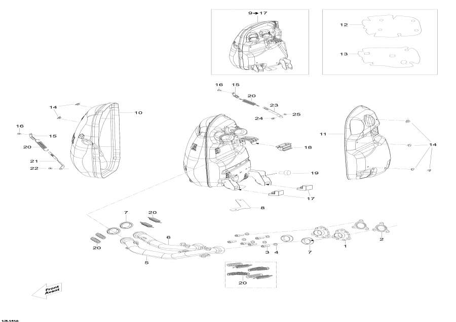 Snowmobile �����  - Exhaust System - ��������� �������