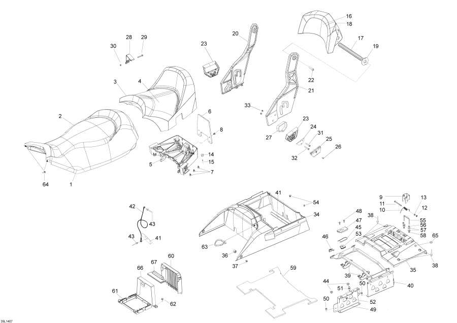 Snowmobiles lynx  - Seat - 