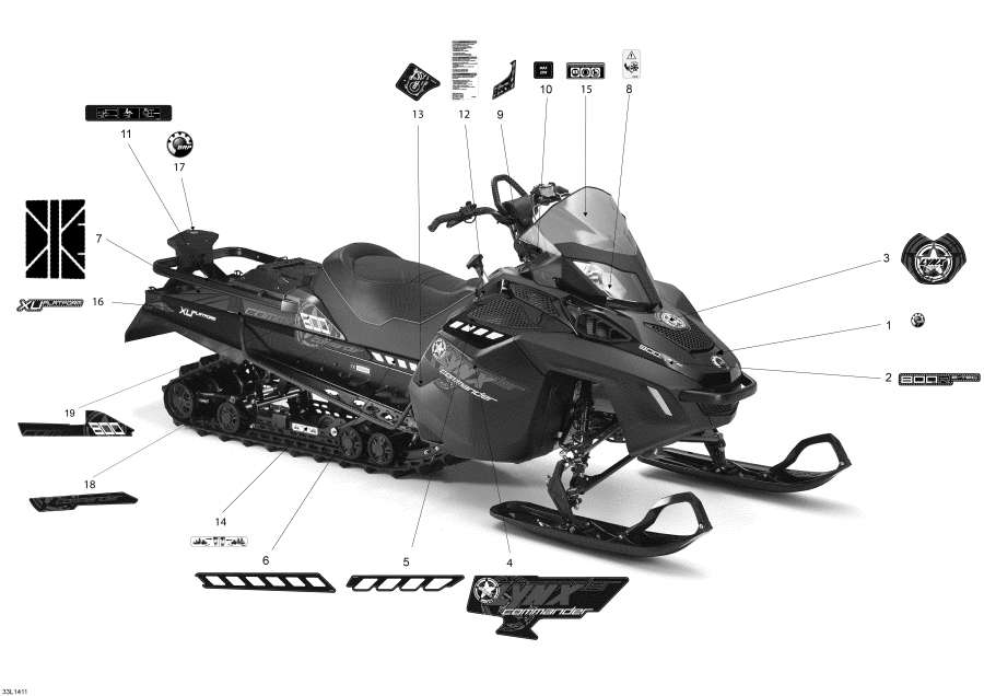 Snowmobile Lynx  - Decals - 